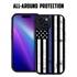 Guard Dog American Flag Protective Hybrid Case for iPhone 15 - Thin Blue Line - Hero
