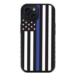 
Guard Dog American Flag Protective Hybrid Case for iPhone 15 - Thin Blue Line - Honor