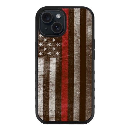 Guard Dog American Flag Protective Case for iPhone 15 - Thin Red Line - Legend
