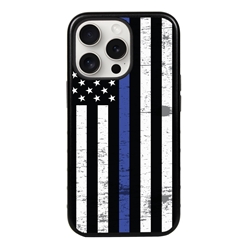 
Guard Dog American Flag Protective Case for iPhone 15 Pro - Thin Blue Line - Hero
