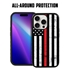Guard Dog American Flag Protective Hybrid Case for iPhone 15 Pro - Thin Red Line - Hero
