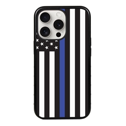
Guard Dog American Flag Protective Hybrid Case for iPhone 15 Pro - Thin Blue Line - Honor