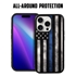 Guard Dog American Flag Protective Hybrid Case for iPhone 15 Pro - Thin Blue Line - Legend
