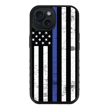 Guard Dog American Flag Protective Case for iPhone 15 Plus - Thin Blue Line - Hero

