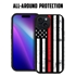 Guard Dog American Flag Protective Hybrid Case for iPhone 15 Plus - Thin Red Line - Hero
