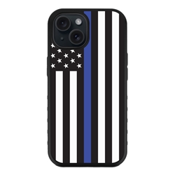 
Guard Dog American Flag Protective Hybrid Case for iPhone 15 Plus - Thin Blue Line - Honor
