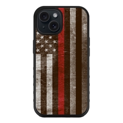 
Guard Dog American Flag Protective Hybrid Case for iPhone 15 Plus - Thin Red Line - Legend