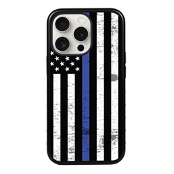 
Guard Dog American Flag Protective Hybrid Case for iPhone 15 Pro Max - Thin Blue Line - Hero
