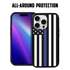 Guard Dog American Flag Protective Hybrid Case for iPhone 15 Pro Max - Thin Blue Line - Honor
