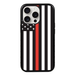 
Guard Dog American Flag Protective Case for iPhone 15 Pro Max - Thin Red Line - Honor