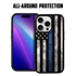 Guard Dog American Flag Protective Hybrid Case for iPhone 15 Pro Max - Thin Blue Line - Legend
