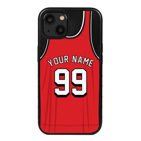 Personalized Basketball Jersey Case for iPhone 13 Mini (Black Case)
