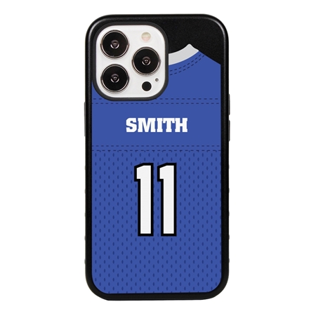 Personalized Football Jersey Case for iPhone 13 Pro (Black Case)
