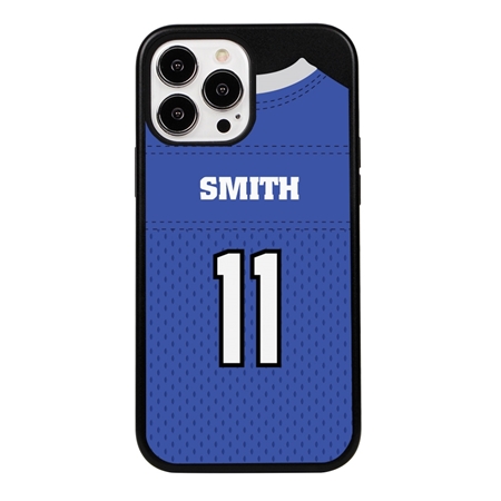 Personalized Football Jersey Case for iPhone 13 Pro Max (Black Case)
