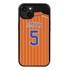 Personalized Pinstripe Baseball Jersey Case for iPhone 13 Mini (Black Case)
