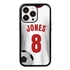 Custom Soccer Jersey Case for iPhone 13 - (Black Case, White Jersey)
