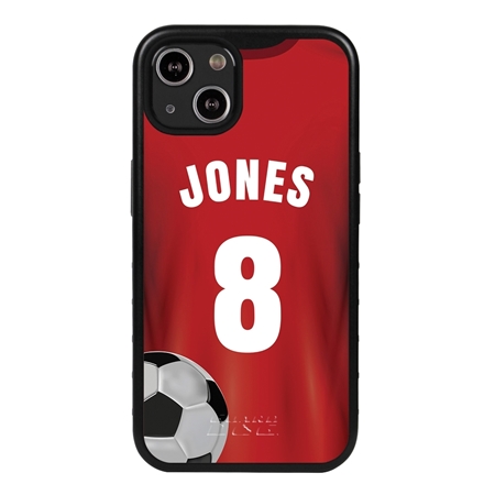 Custom Soccer Jersey Case for iPhone 13 Pro - (Black Case, Full Color Jersey)
