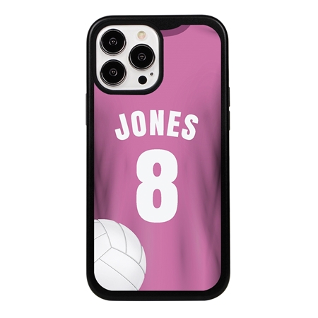 Custom Volleyball Jersey Case for iPhone 14 Pro (White Jersey)

