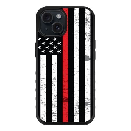 Guard Dog American Flag-Thin Red Line-Hero Case for iPhone 15 Plus
