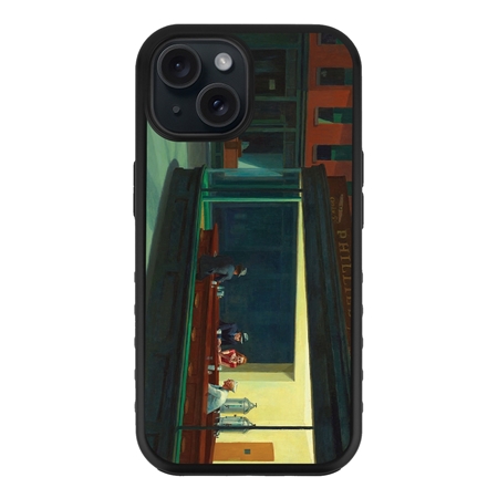 Famous Art Case for iPhone 15 (Hopper - Nighthawks) 
