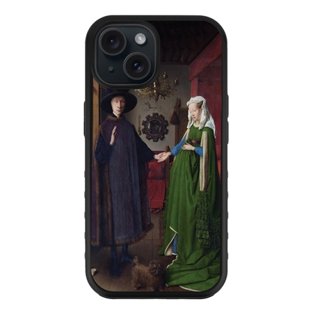 Famous Art Case for iPhone 15 (Van Eyck - Arnolfini Portrait) 
