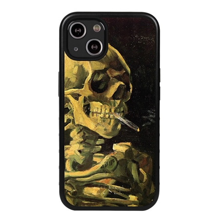 Famous Art Case for iPhone 13 (Van Gogh - Skull with Burning Cigarette) 
