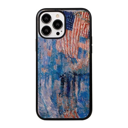 Famous Art Case for iPhone 13 Pro Max (Hassam - The Avenue in The Rain) 

