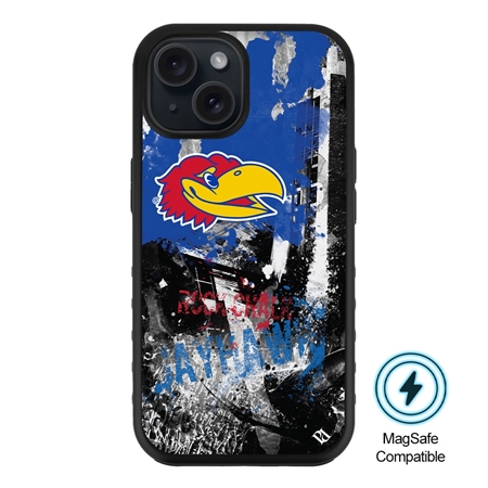 Guard Dog MagSafe Kansas Jayhawks PD Spirit Phone Case for iPhone 15
