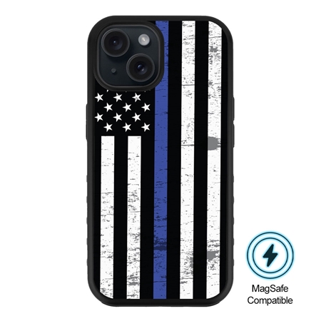 Guard Dog MagSafe American Flag-Thin Blue Line-Hero Case for iPhone 15
