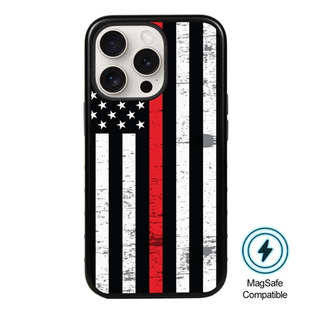 Guard Dog MagSafe American Flag-Thin Red Line-Hero Case for iPhone 15 Pro
