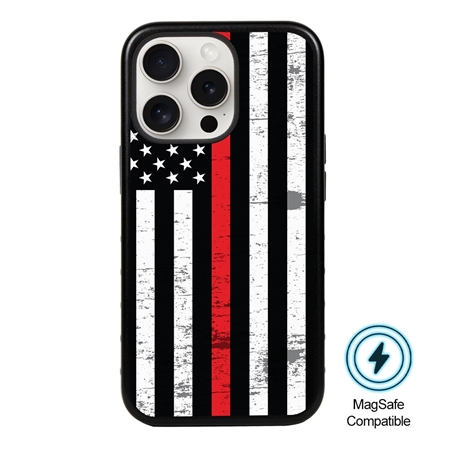 Guard Dog MagSafe American Flag-Thin Red Line-Hero Case for iPhone 15 Pro Max
