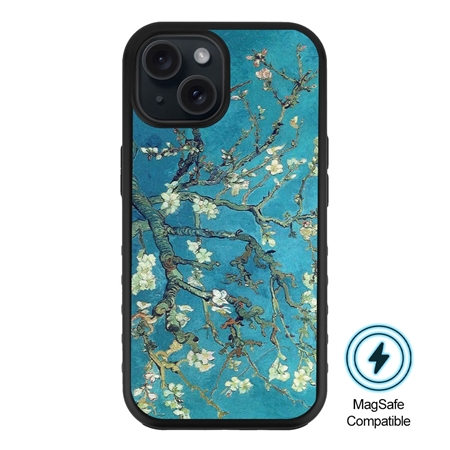 Famous Art MagSafe Case for iPhone 15 (Van Gogh - Branches with Almond Blossoms) 
