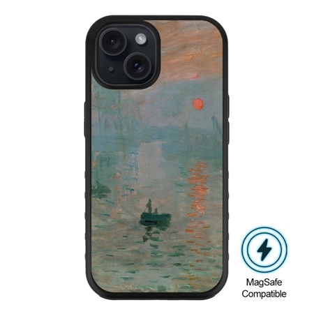 Famous Art MagSafe Case for iPhone 15 Plus (Monet - Impression Sunrise) 

