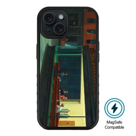 Famous Art MagSafe Case for iPhone 15 (Hopper - Nighthawks) 
