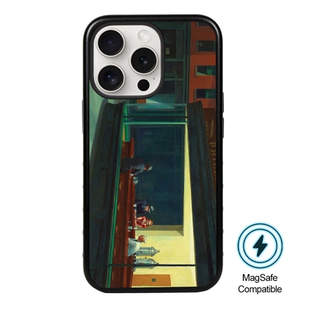 Famous Art MagSafe Case for iPhone 15 Pro (Hopper - Nighthawks) 
