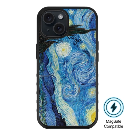 Famous Art MagSafe Case for iPhone 15 Plus (Van Gogh - Starry Night) 
