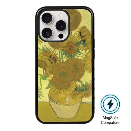 Famous Art MagSafe Case for iPhone 15 Pro (Van Gogh - Sunflowers) 
