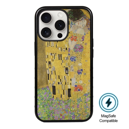 Famous Art MagSafe Case for iPhone 15 Pro (Klimt - The Kiss) 
