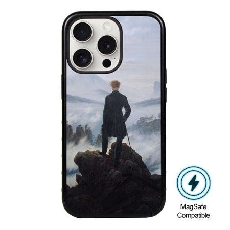 Famous Art MagSafe Case for iPhone 15 Pro (Friedrich - Wanderer Above The Sea of Fog) 
