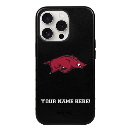 Guard Dog Arkansas Razorbacks Personalized Case for iPhone 15 Pro Max 
