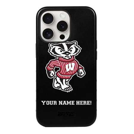 Guard Dog Wisconsin Badgers Personalized Case for iPhone 15 Pro Max 
