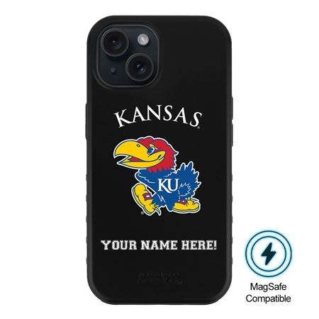 Guard Dog MagSafe Kansas Jayhawks Personalized Case for iPhone 15 

