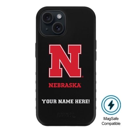 Guard Dog MagSafe Nebraska Cornhuskers Personalized Case for iPhone 15 
