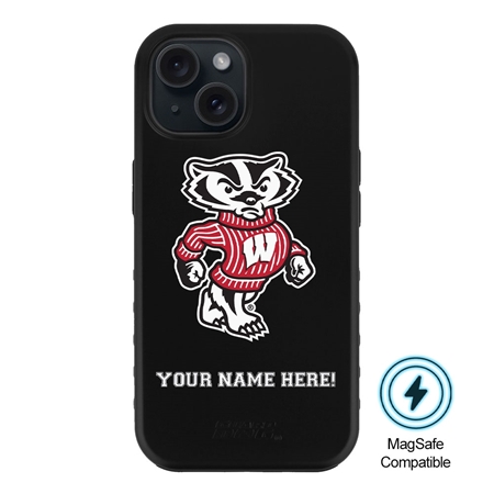 Guard Dog MagSafe Wisconsin Badgers Personalized Case for iPhone 15 
