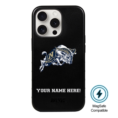 Guard Dog MagSafe Navy Midshipmen Personalized Case for iPhone 15 Pro 
