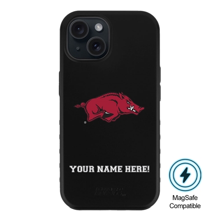 Guard Dog MagSafe Arkansas Razorbacks Personalized Case for iPhone 15 Plus 
