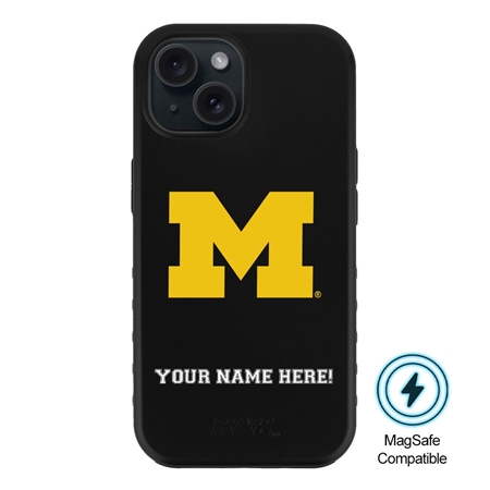 Guard Dog MagSafe Michigan Wolverines Personalized Case for iPhone 15 Plus 
