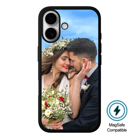 Custom Photo MagSafe Case for iPhone 16 (Black Case)
