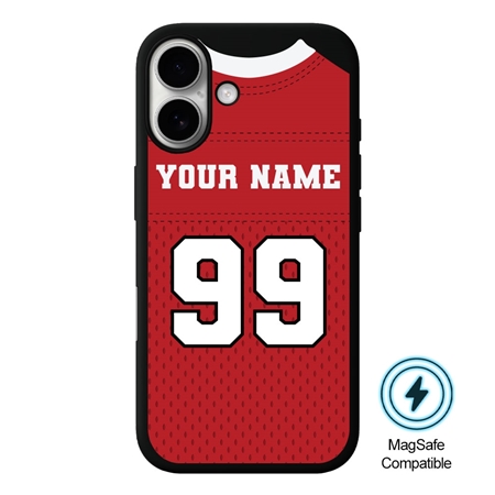 Personalized Football Jersey Case for iPhone 16 Plus
