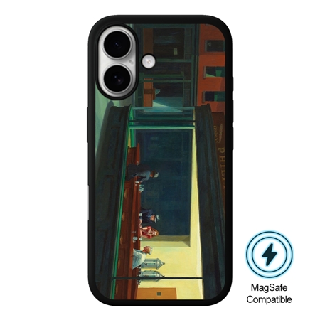 Famous Art Case for iPhone 16 (Hopper - Nighthawks) 
